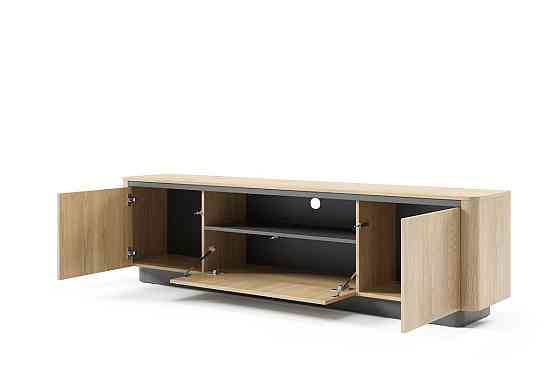 Тумба під ТВ Perfect Home Торро / Torro 3D/200 3-дверна Дуб кремона/чорний (PFH-091417) Дніпро