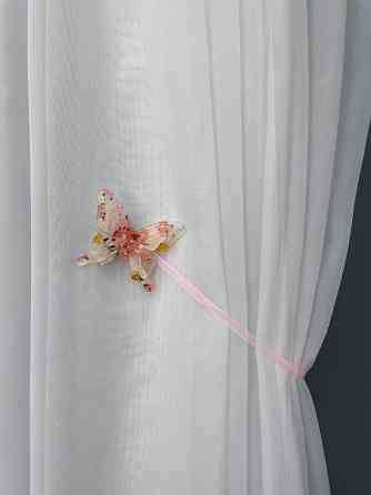 Магніти для штор і гардин Метелик Люсі набір 2 шт Рожевий (81-172) Київ