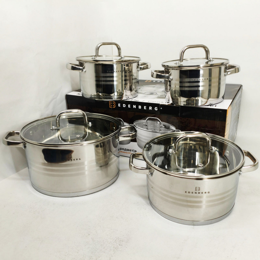 Набор кастрюль из нержавеющей стали, Кастрюля из нержавеющей стали, Набор качественных каструль SD-36 Львов - изображение 8