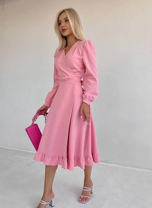 Жіноча романтична сукня на запах костюмка Одеса - фото 1