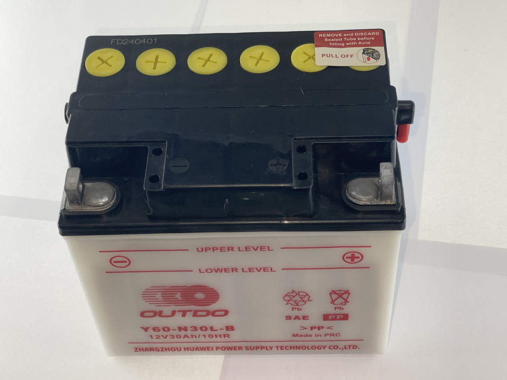 Акумулятор 12V 30А заливний (187x130x170, білий, mod:Y60-N 30L-B) Мукачево - фото 1