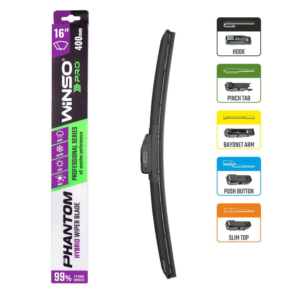 Щетка стеклоочистителя гибридная Winso Pro Phantom 16/400мм Львов - изображение 3