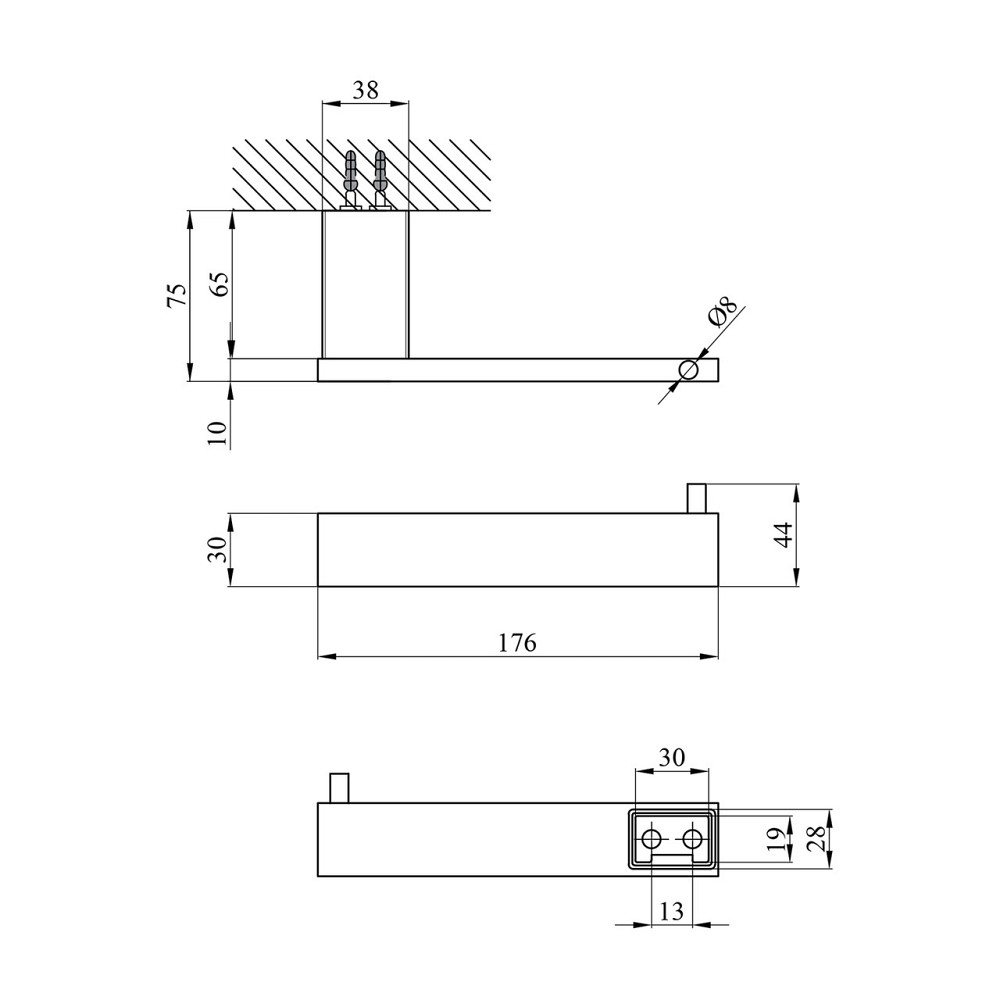 Тримач для туалетного паперу Kroner KRP Edelstahl Kubus - SCH3903-2 чорний Київ - фото 2