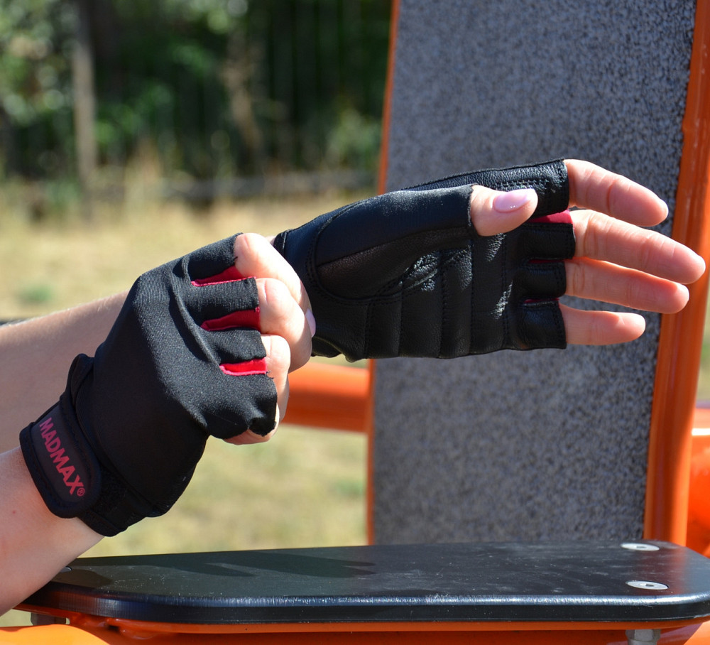 Рукавички для фітнесу MadMax MFG-251 Rainbow Rubine Red S Киев - изображение 9