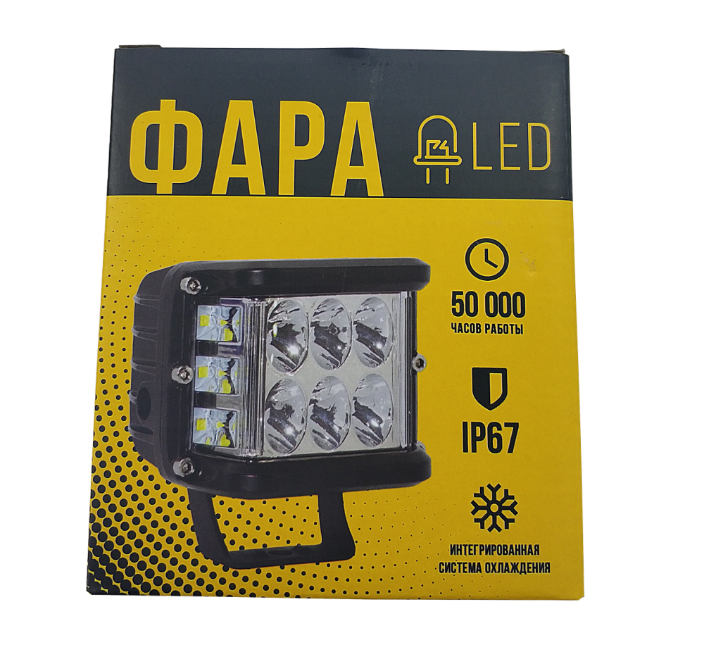 Фара LED прямокутна 60 W (12 діодів) Мукачево - фото 5
