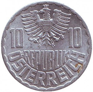 10 грошей. 1946-2001 год, Австрия. (Г) Полтава - изображение 1