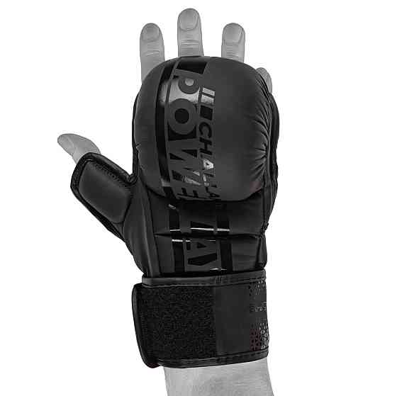 Рукавиці для MMA PowerPlay PP_3033 Ultra Matt Чорні L Каменское