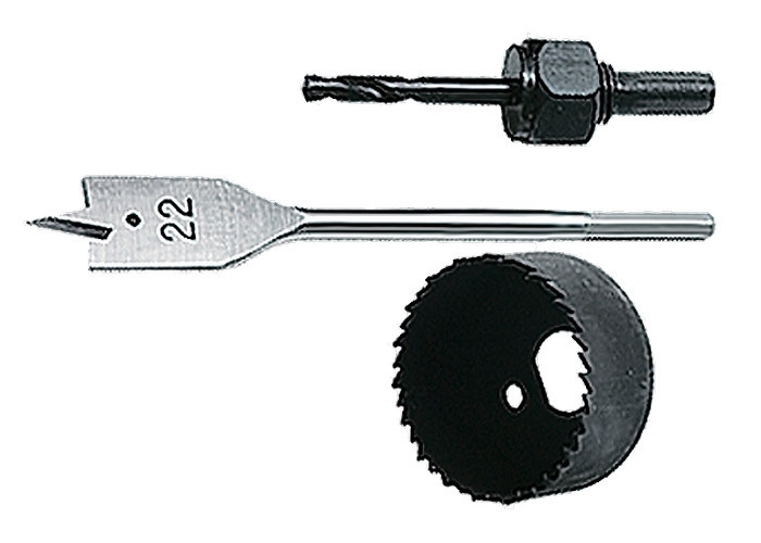 Набор для установки врезных замков, 22 мм/54 мм (перовое сверло/кольцевая пила) MATRIX Полтава - изображение 1