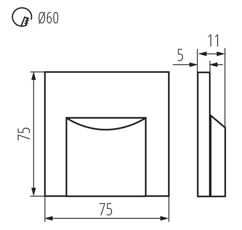 Подсветка ступеней лестницы 12V 3000к Белый ERINUS LED L W-WW Kanlux Киев - изображение 4