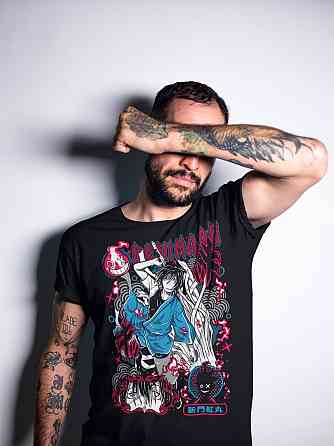 Футболка з аніме принтом Фіре Форке Бенімару Схінмон оверсайз (S/M/L) Чорний AnimeJ0171 Дніпро