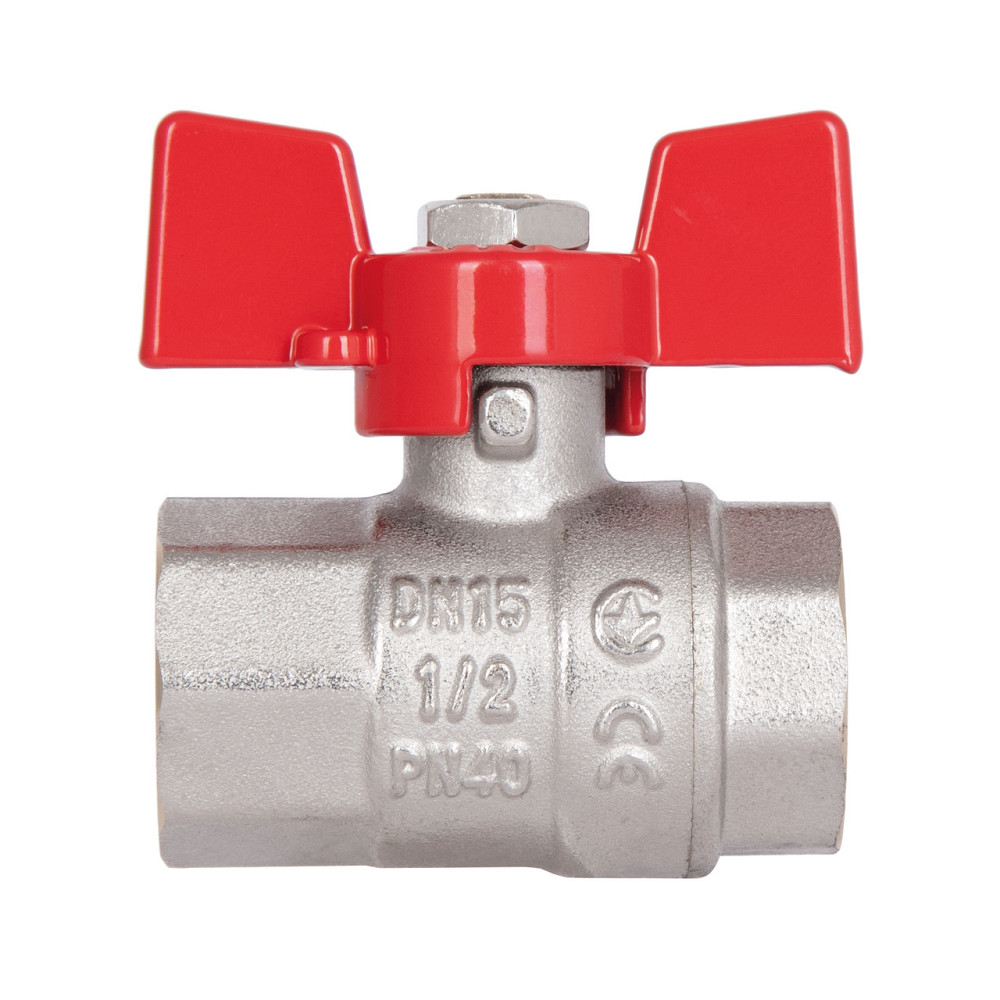 Кран кульовий Thermo Alliance Standart 1/2" ВР для води (метелик) SD602NW15PN40 Київ - фото 5