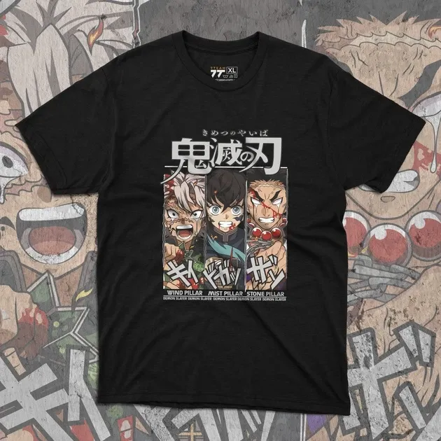 Футболка для підлітка хлопчика з принтом Клинок, рассекающий демонов Столпы 2 Розмір 160 Anime10362 Дніпро - фото 1