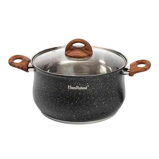 Набір посуду для приготування із нержавіючої сталі 10 предметів чорний HP33530B Київ