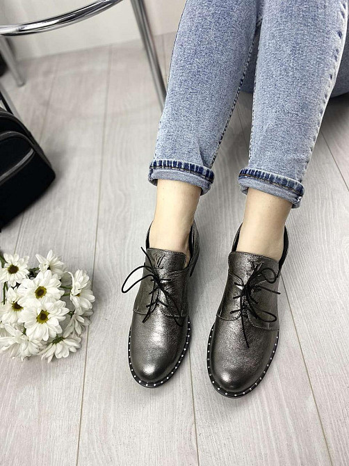 Sothby 's Туфлі жіночі Sothby 's T-586/2 срібні (весна-осінь, шкіра натуральна) (3462) Коломыя - изображение 7