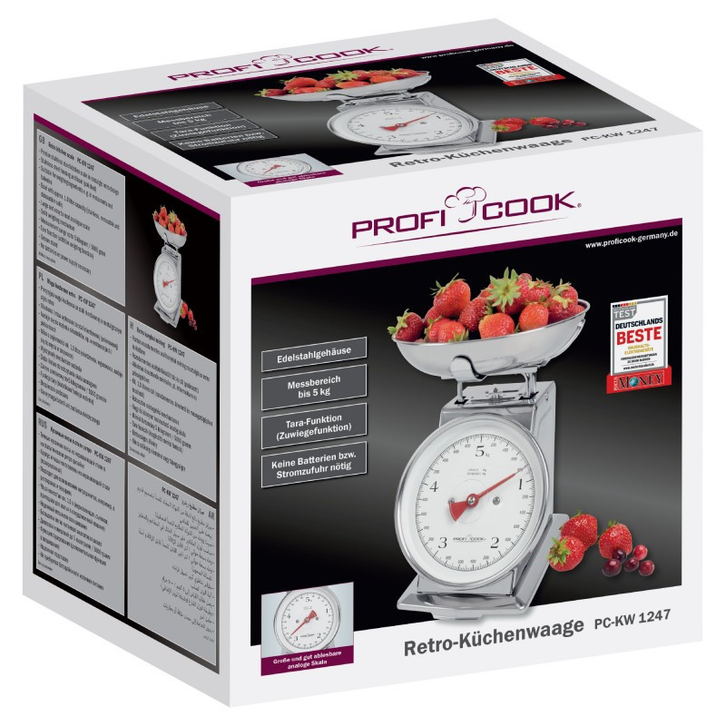Аналоговые кухонные весы в стиле ретро с чашей 1 литра Profi Cook PC-KW (1247) Нововолынск - изображение 4