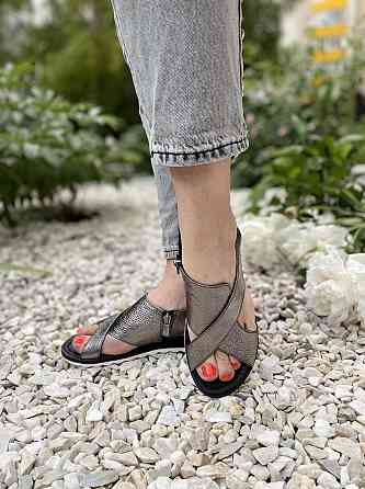 VIKTTORIO БосонІжки жіночі VIKTTORIO Лена графіт (літо, шкіра натуральна) (3681) 37р.38р. Коломыя