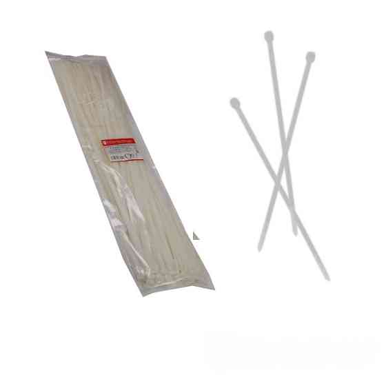 Стяжка кабельная 8х750 мм, 100 шт, белый Днепр