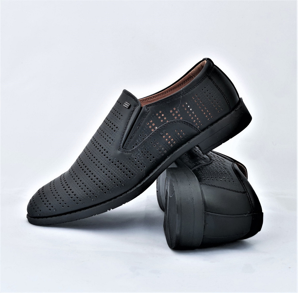 Мужские Мокасины Летние Сеточка Черные Туфли (размеры: 42) Видео Обзор - 58-1 Днепр - изображение 3