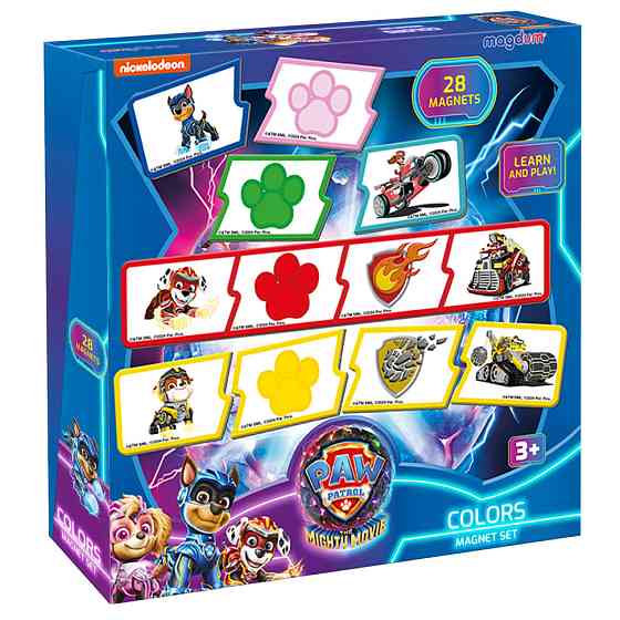 Набір магнітів Щенячий патруль Вивчаємо кольори ML4034-21, 28 магнітів Вінниця