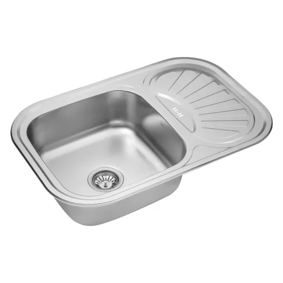 Кухонная мойка с нержавеющей стали Kroner KRP Satin - 75х49 (0.8 мм) Киев