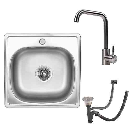 VALESO КОМПЛЕКТ мийка врізна 4848 САТИН 0,6/170 TM Valeso + змішувач NS02A Valeso Коломия