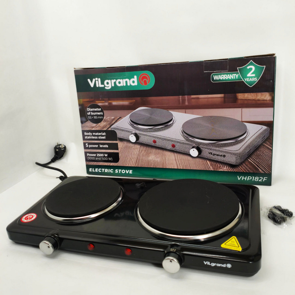 Плита кухонная переносная VILGRAND VHP182F 2500Вт, Мощная настольная электроплита VM-71 Львов - изображение 8
