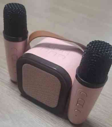 Караоке 2 микрофона бежевый детский подарок. Харьков