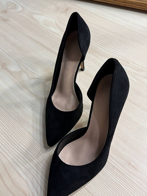 Туфли женские Meideli 11-1 челноки на шпильке с вырезом замшевые черные, 37, 23,5 см Киев - изображение 14