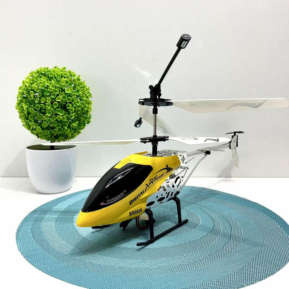 Вертоліт на радіокеруванні з гіроскопом підсвічування пульт Жовтий (BR6608) Чернігів - фото 8