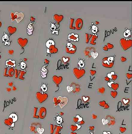 Наклейки для ногтей Love – 5D набор Киев