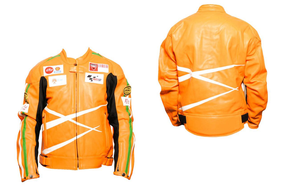 Мотокуртка DAQINESE (кожзам) (size:L, оранжевая) Мукачево - изображение 1