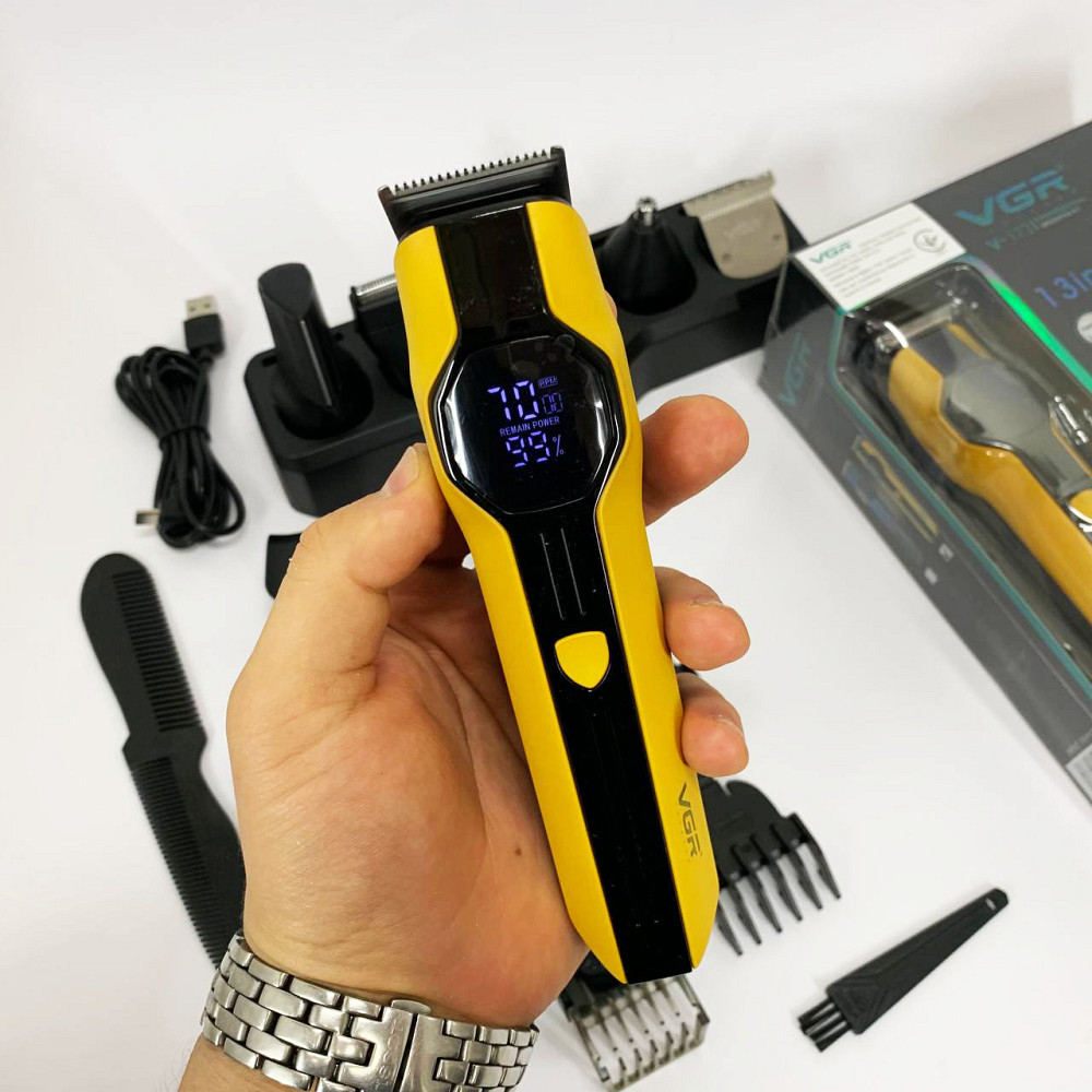 Аккумуляторная универсальная машинка для стрижки, Триммер для самостоятельной стрижки волос KG-32 Львов - изображение 3