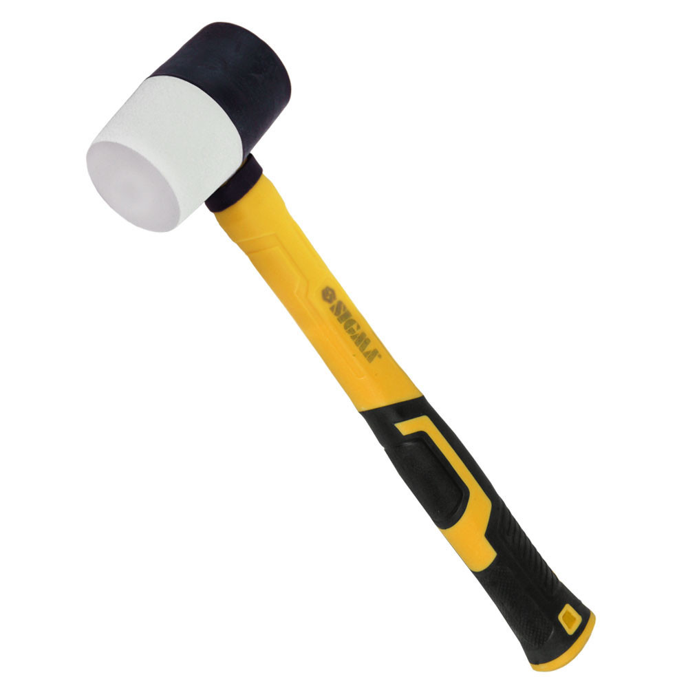 Sigma Киянка резиновая чёрно-белая 225г фиберглассовая рукоятка SIGMA (4317221) Коломия - фото 4