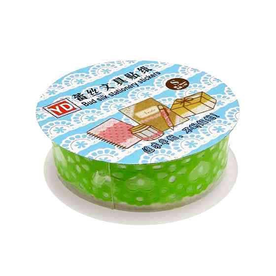 Декоративний скотч з орнаментом "Серце" №63(Green) 1,8 см х 1 м Вінниця