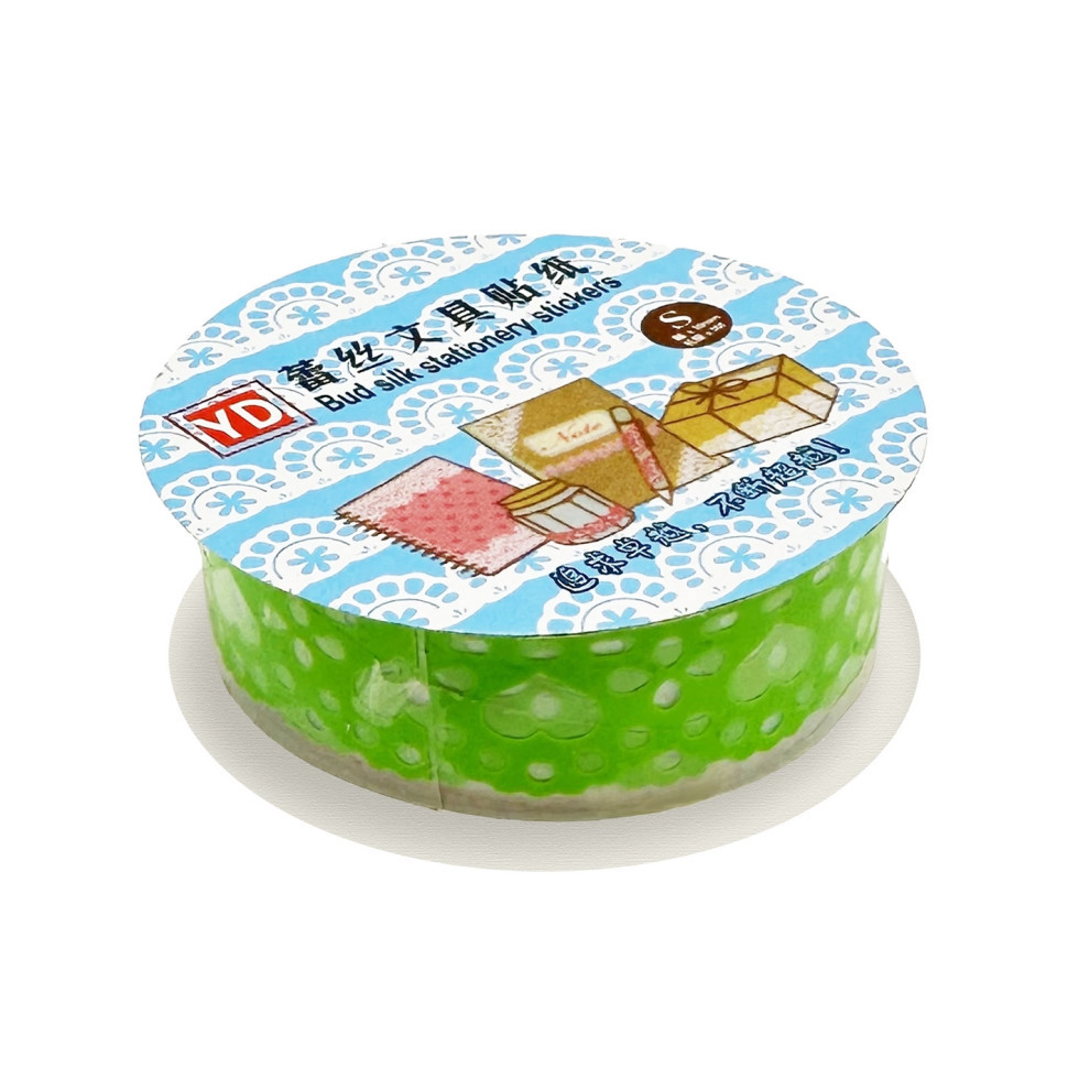 Декоративний скотч з орнаментом "Серце" №63(Green) 1,8 см х 1 м Вінниця - фото 1