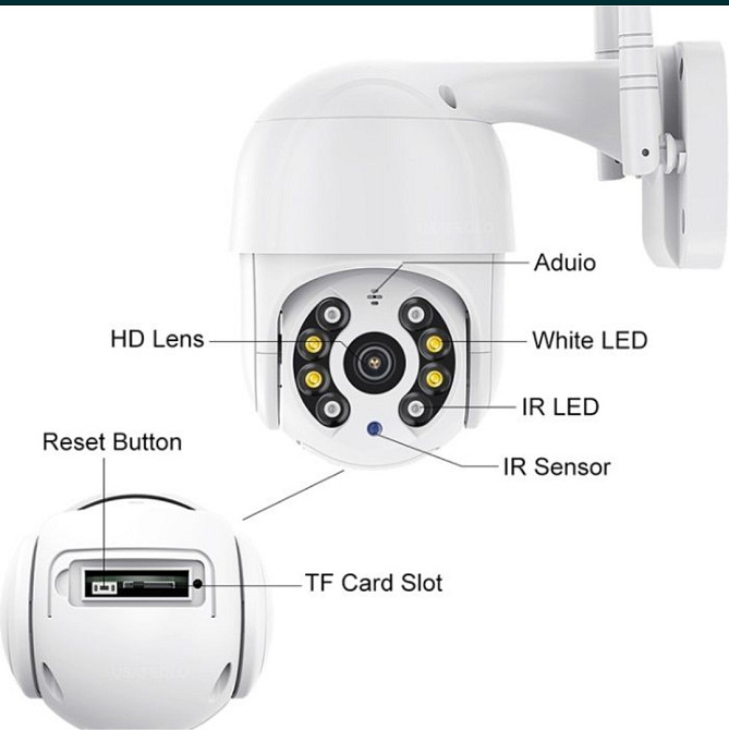 Вулична бездротова зовнішня Wi-Fi ip Камера 1080p 2mp ICSee XMEye. Харків - фото 5