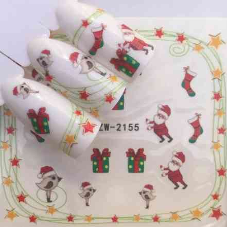 Новогодние стикеры на ногти на гель лак-размер стикера 6*5см, инструкция по применению есть в описании товара Киев