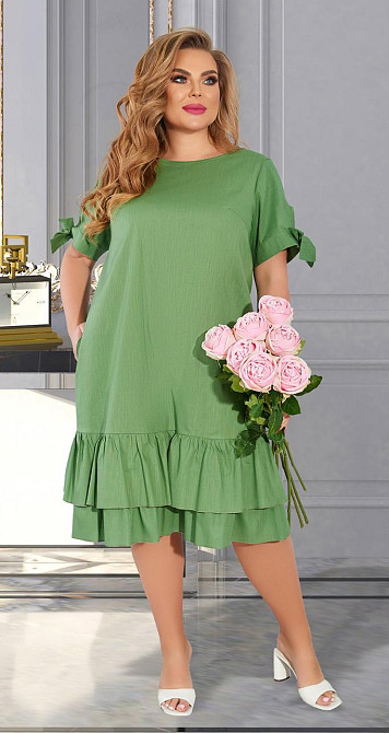 Лёгкое льняное платье большого размера (50) Киев - изображение 3