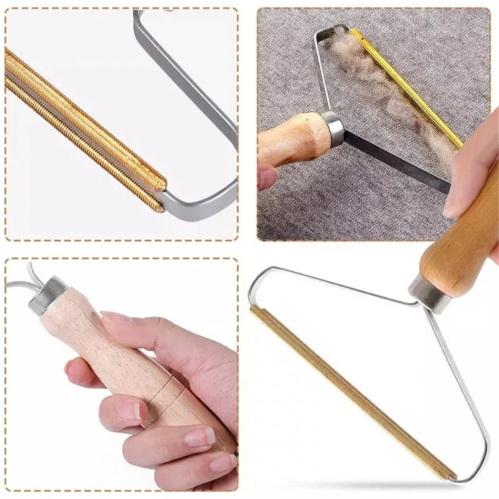 Портативная щетка бритва для удаления катышек и шерсти (10х9см) / Щетка скребок для чистки одежды Киев - изображение 5