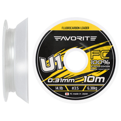Флюорокарбон Favorite U1 FC 10m 3.5/0.31mm 14.1lb/6.38kg (1693.11.82) Вінниця - фото 1