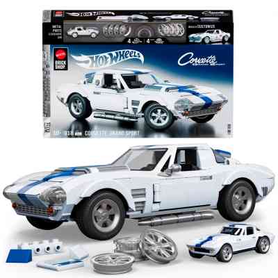 Машина Hot Wheels Brick Shop Elite Corvette Grand Sport 918 деталей (JGR31) Винница