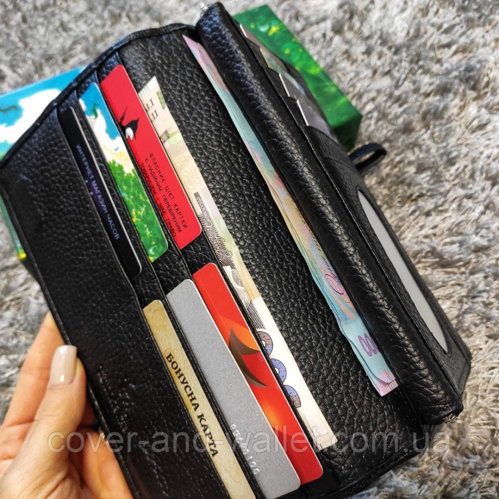 Стильный кошелек клатч на магнитах и молнии синего цвета Marco Coverna 1-6056 Киев - изображение 16