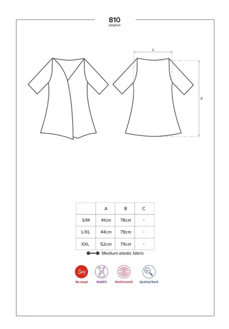 Сатиновий відкритий пеньюар на поясі Obsessive 810-PEI–1 peignoir black L/XL, чорний Львов - изображение 7