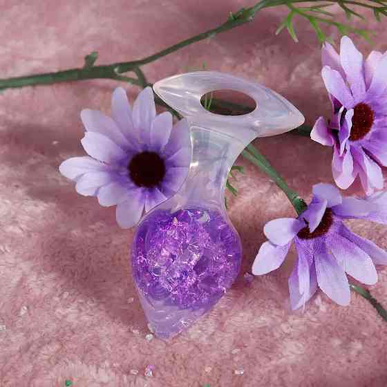 Анальная пробка Liebe Seele Heart-shaped Crystal Anal Plug - Purple Small Sex Aura Киев