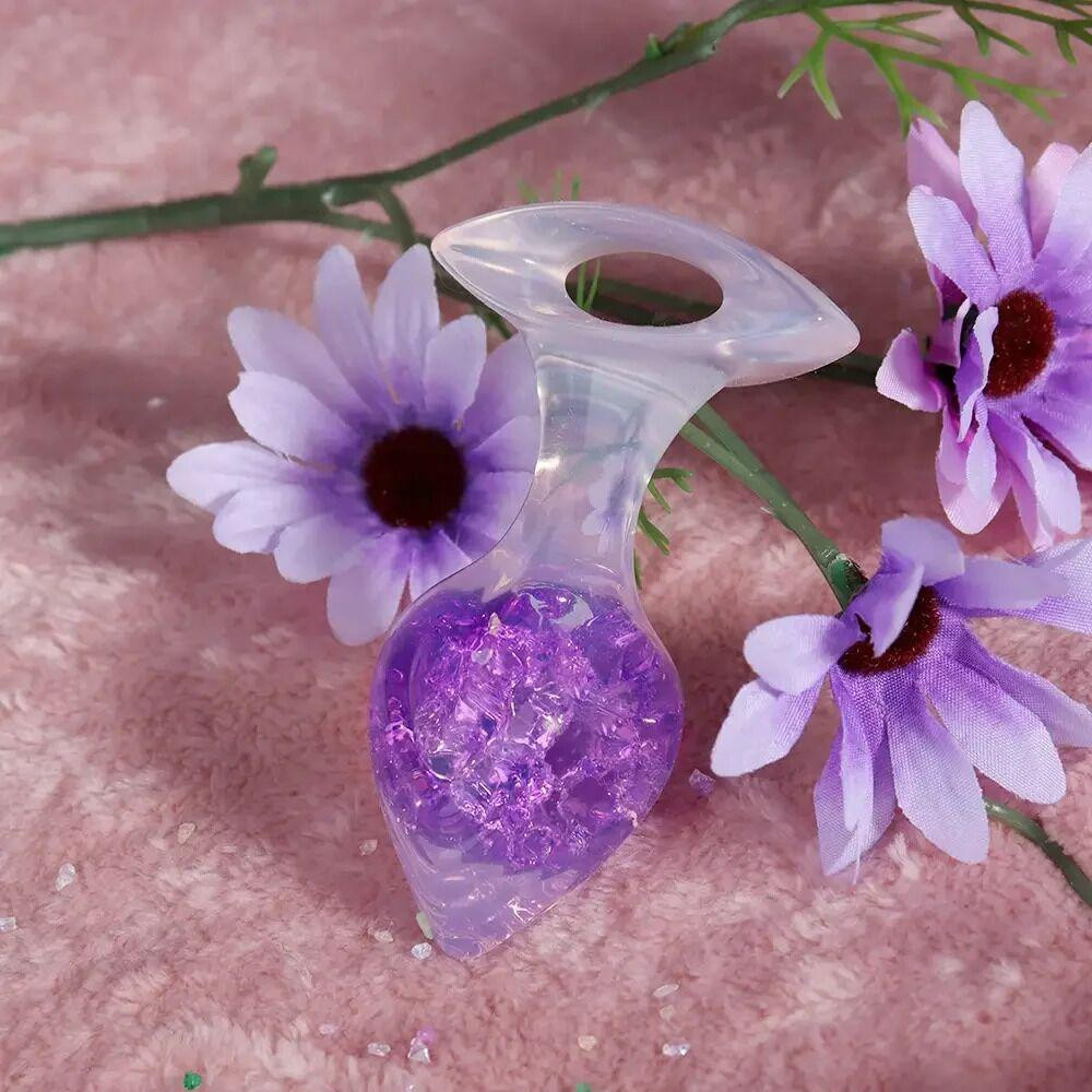 Анальная пробка Liebe Seele Heart-shaped Crystal Anal Plug - Purple Small Sex Aura Киев - изображение 4