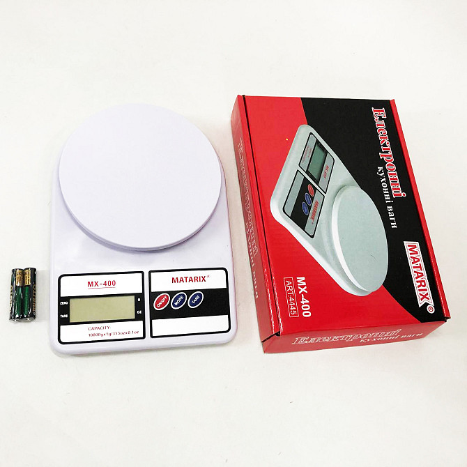 Ваги для кухні в грамах MATARIX MX-400 10 кг, Ваги для кавового порошку, Маленькі UK-408 електронні ваги Київ - фото 3