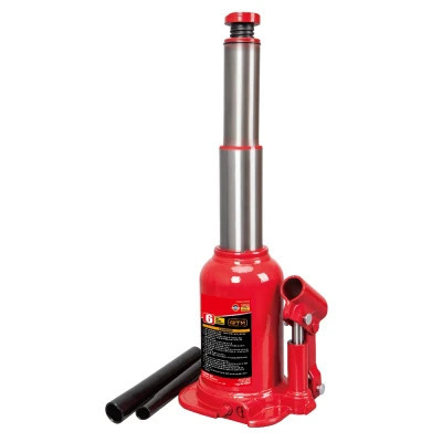 Домкрат GTM гідравлічний пляшковий 6т (215-485 мм) двохштоковий (TF0602) Вінниця - фото 1