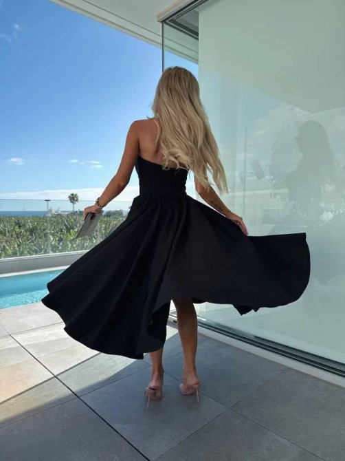 Женское романтическое платье с открытыми плечами креп костюмка Черный, 46/48 Одесса - изображение 5