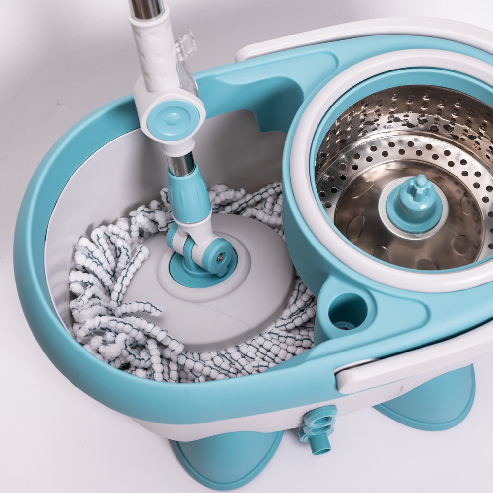 Household Комплект швабра з відром і віджимом, телескопічна ручка, мікрофібра для підлоги, набі Коломия - фото 6