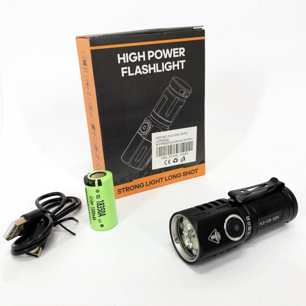 Военный армейский фонарик нашлемный PLD-536-3XPG, Светодиодный прочный фонарик, Фонарь супер яркий DG-29 Львов - изображение 7